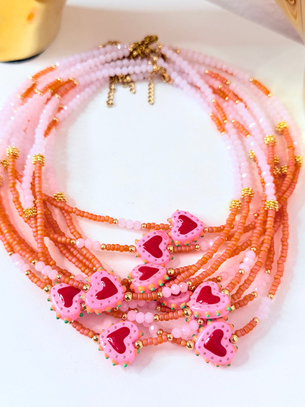 Self-Love Necklace Pink-Orange