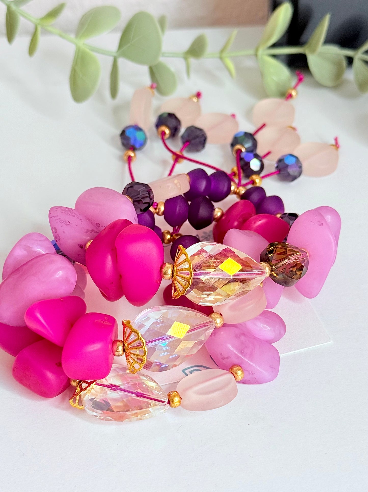 Color Bloom Bracelet- Pink