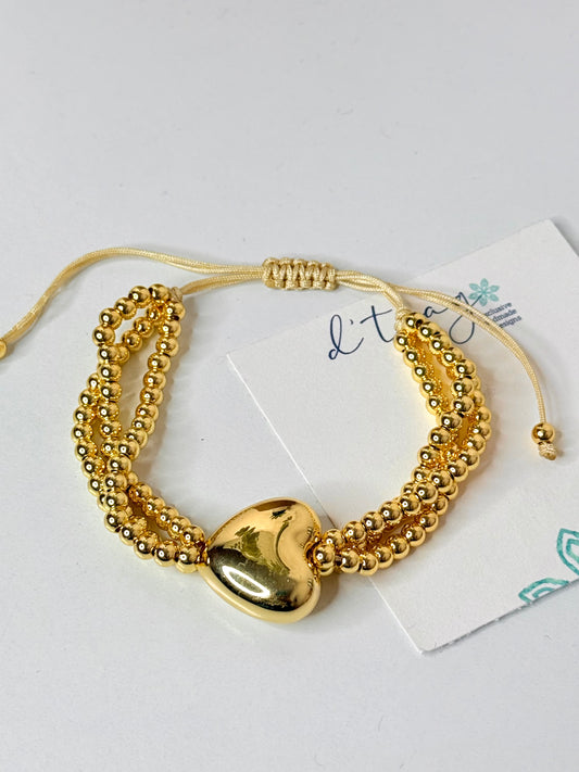 Dedi Heart Gold Bracelet