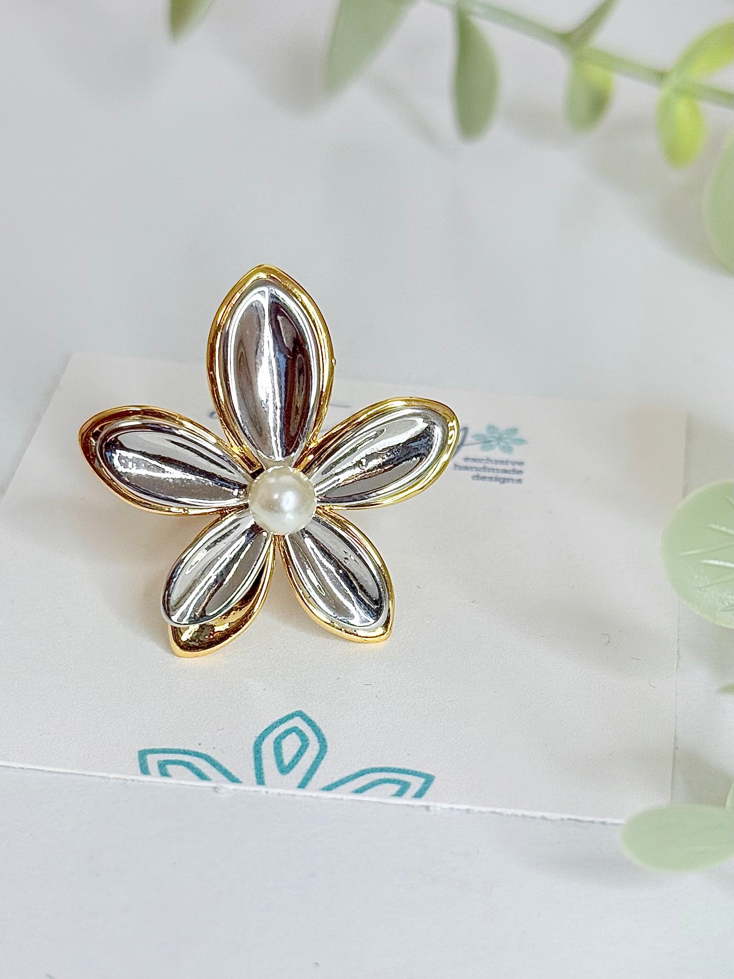 Amber double tone Ring