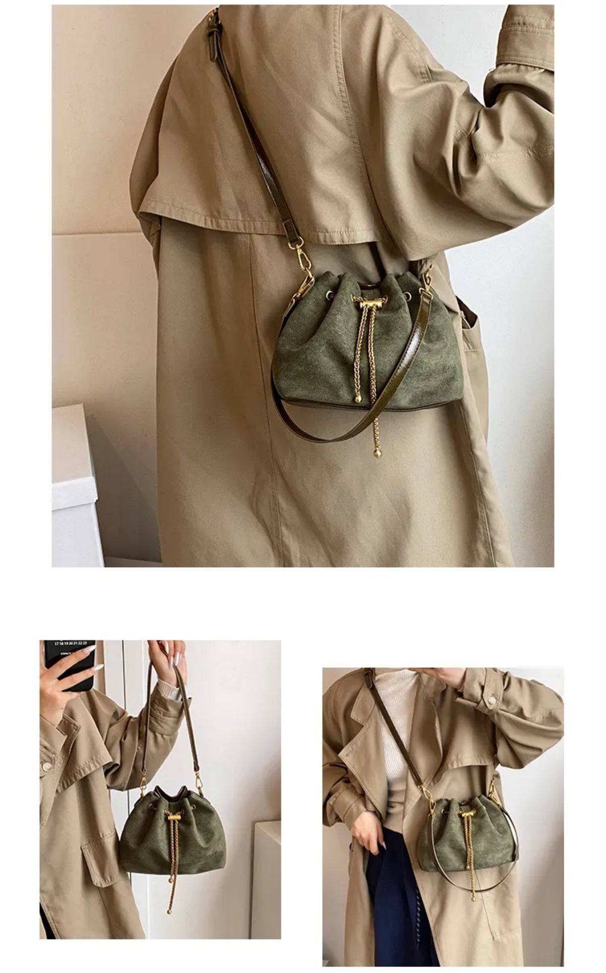 String Zara Bag color Green