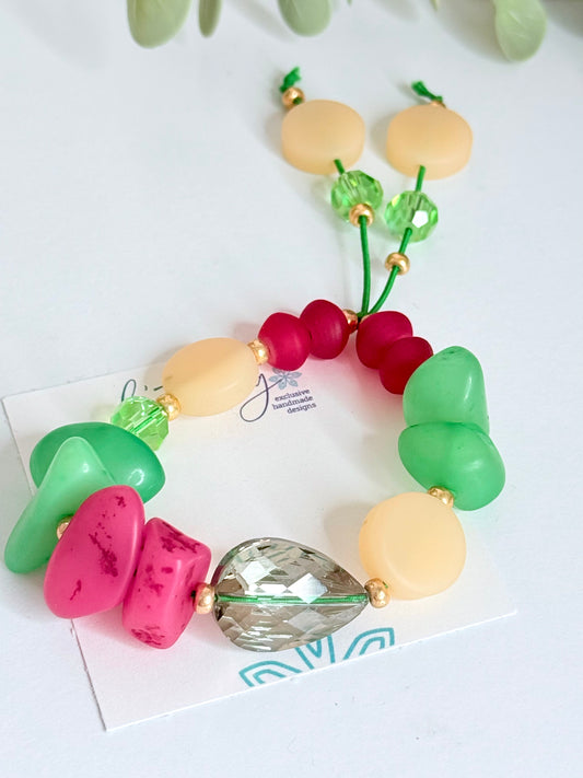 Color Bloom Bracelet- Green