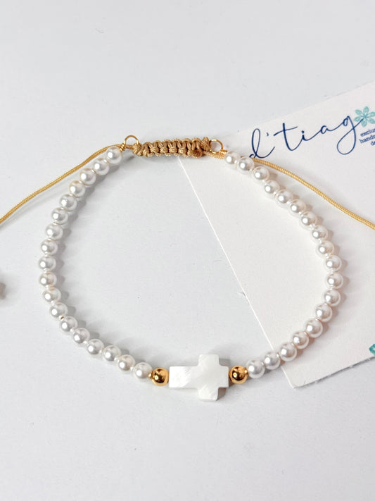 Cruz de la Fe en Nacar Bracelet