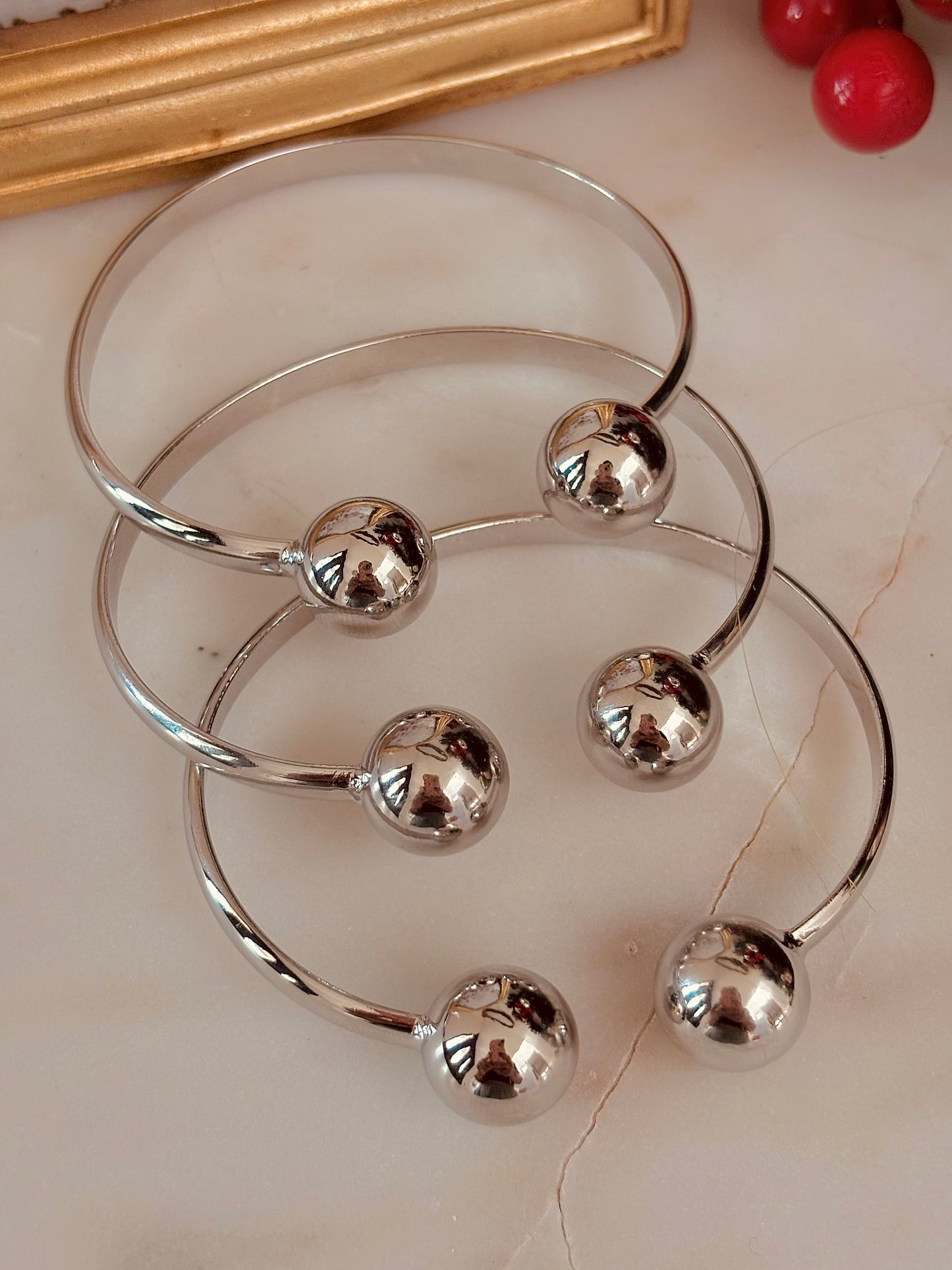 Silver Ball Bangle