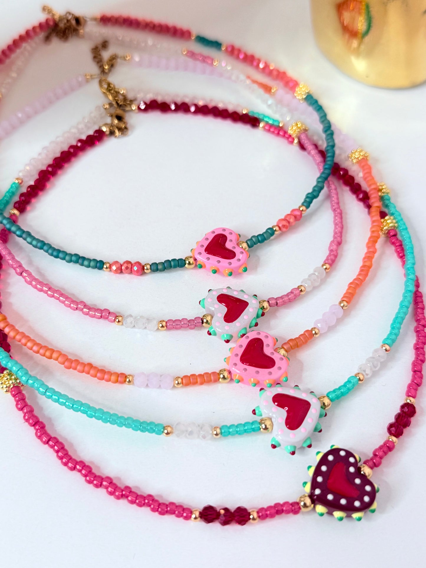 Self-Love Necklace Pink-Orange