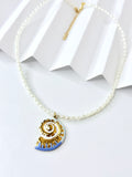 Blue Shell Pearl Necklace