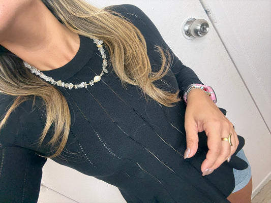 Clear Pearl Necklace