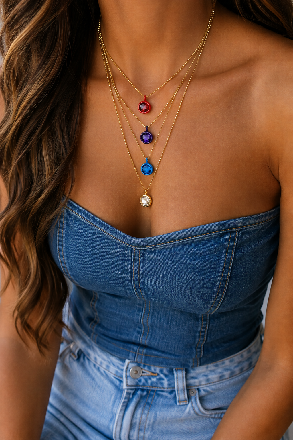 Dtiago Birth Stones Necklace