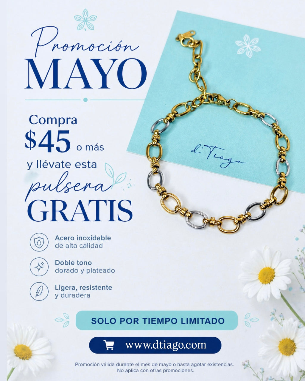 Promo Mayo Free Bracelet- Se aplica automáticamente