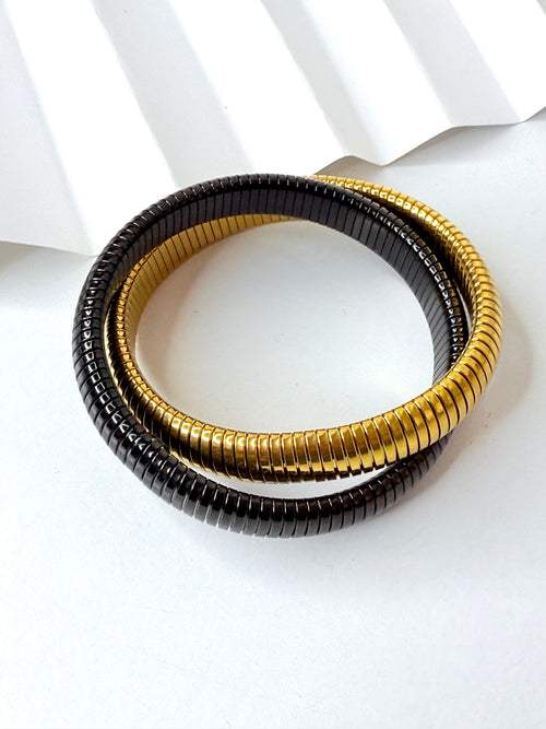 Black & Gold Chunky Bracelet
