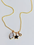 3 charm Necklace (d)