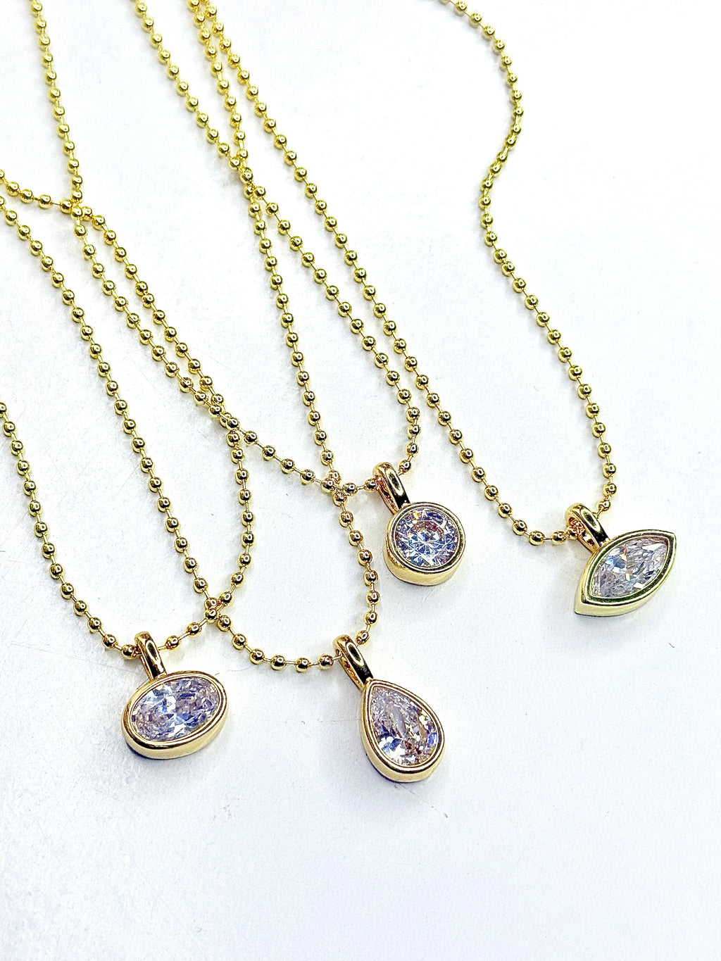 Floating Diamond with chain Necklace