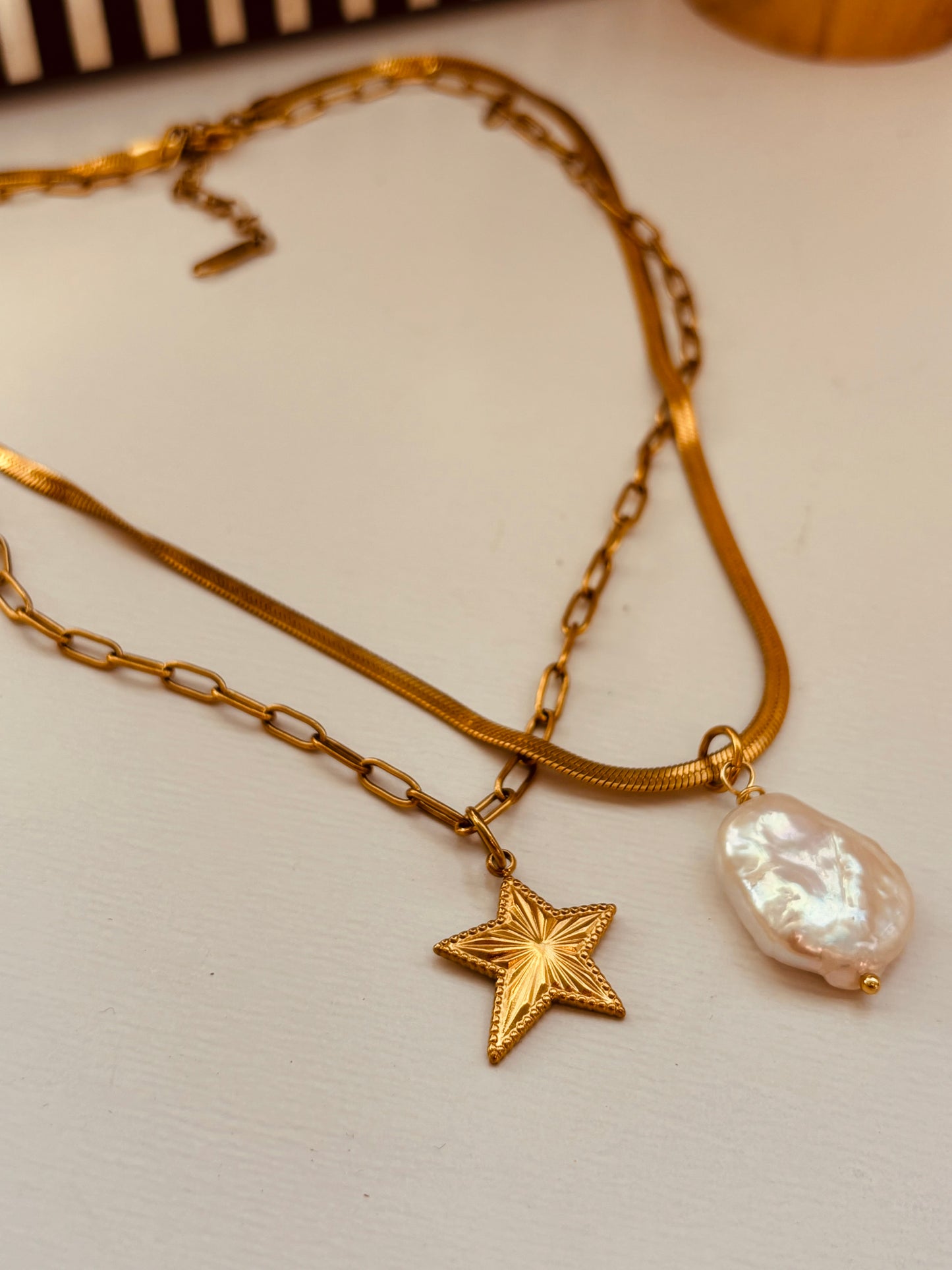 Star & Pearl Necklace