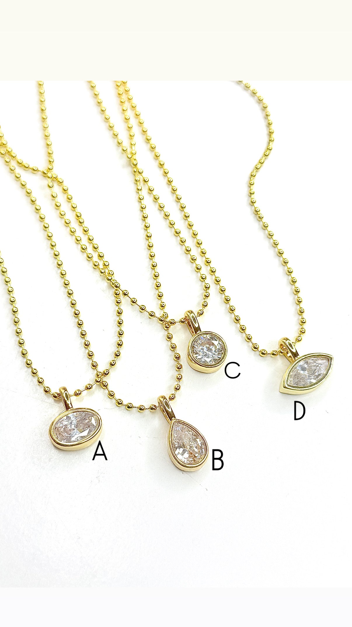 Floating Diamond with chain Necklace