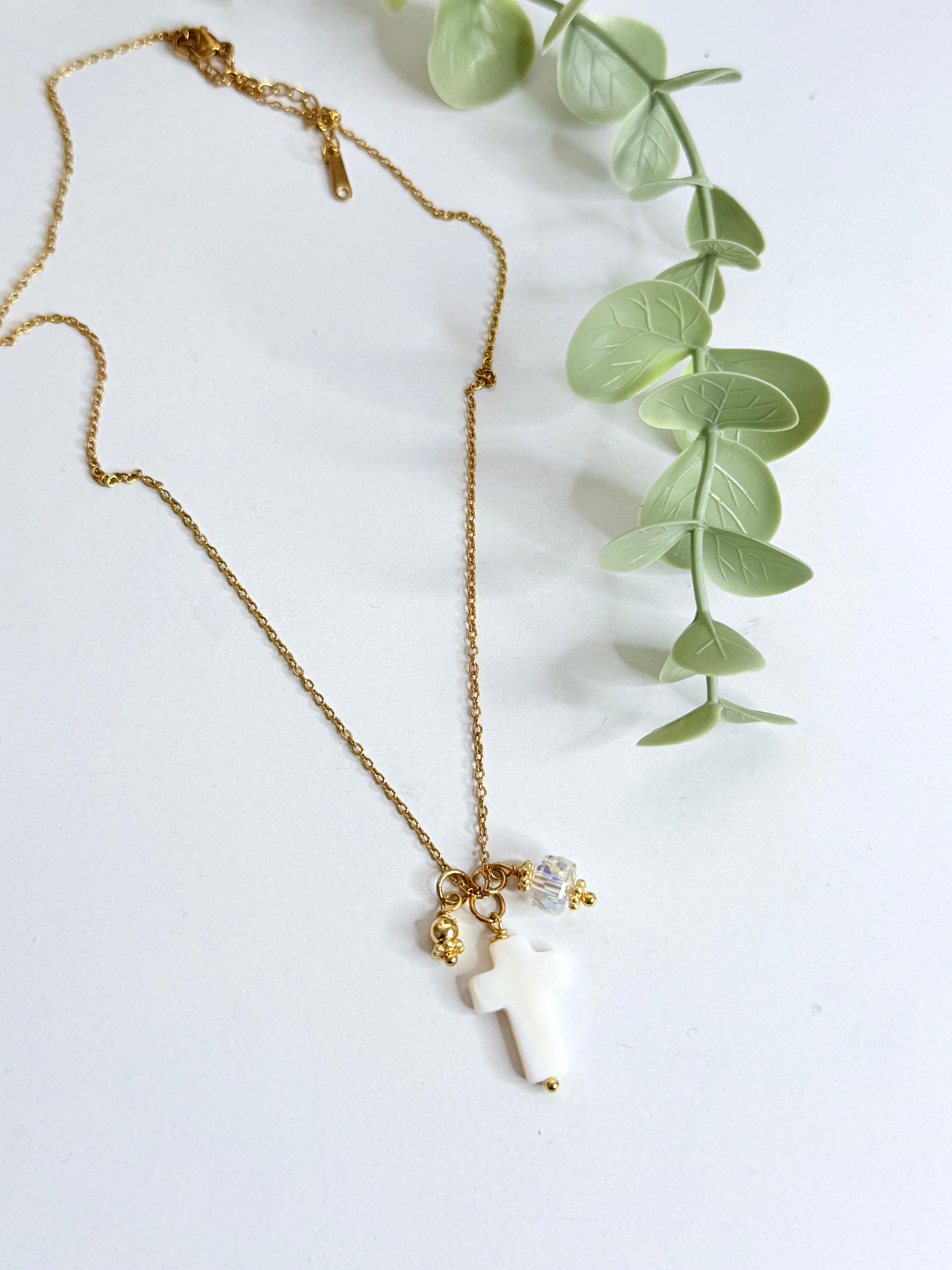 Cross Nacar Necklace