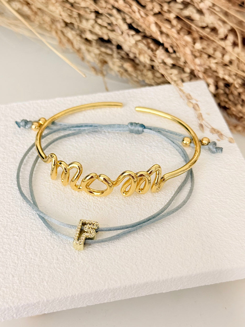 MoM & Letter Bracelet Set