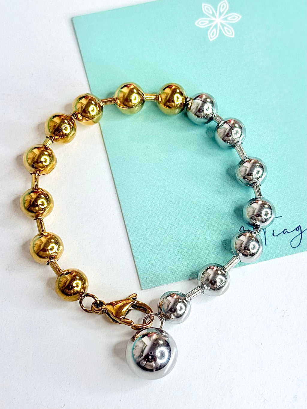 Militar Ball Bracelet 2 tonos Nueva