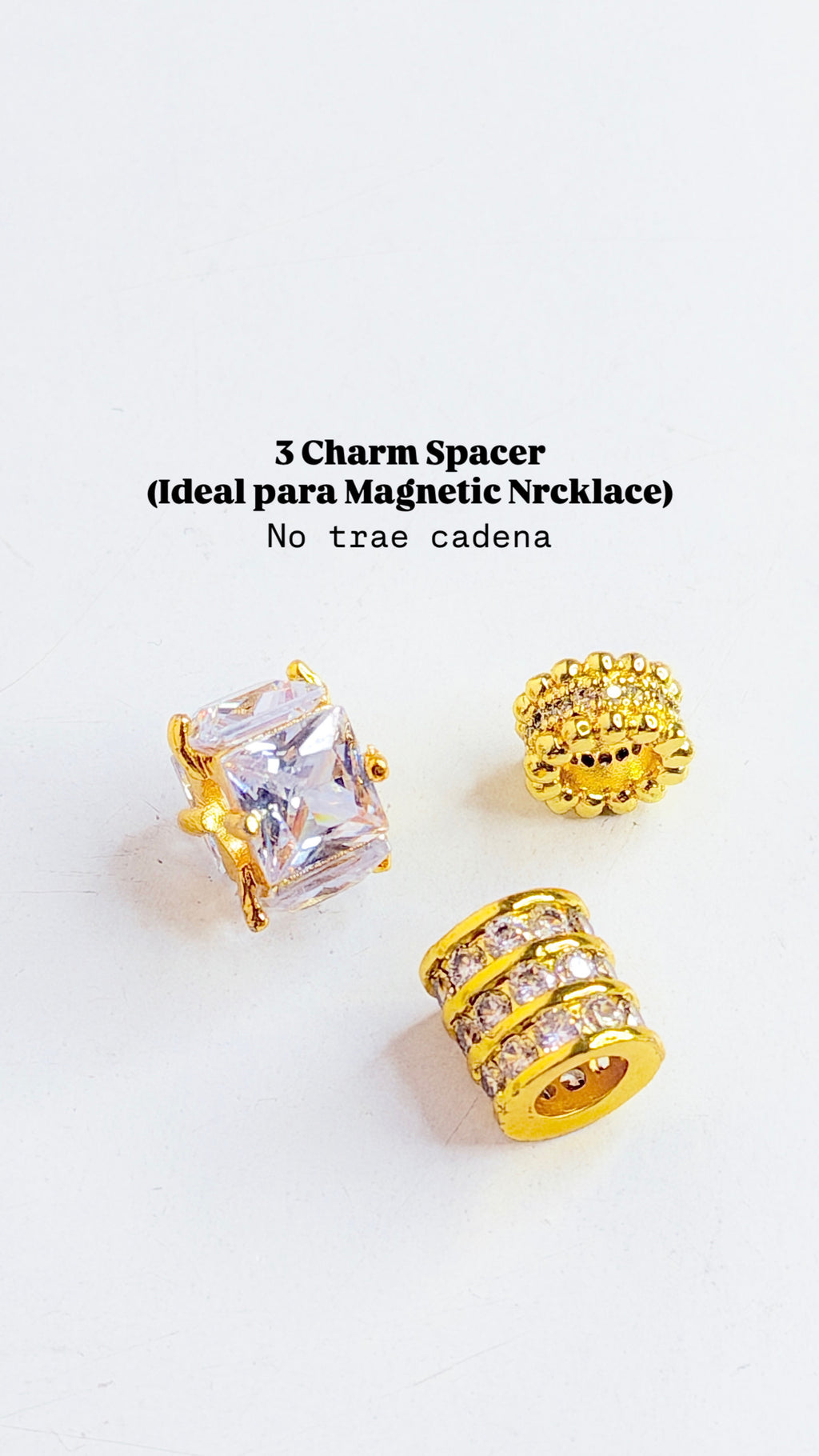 Set 3 charms Spacer for Magnetic Necklace