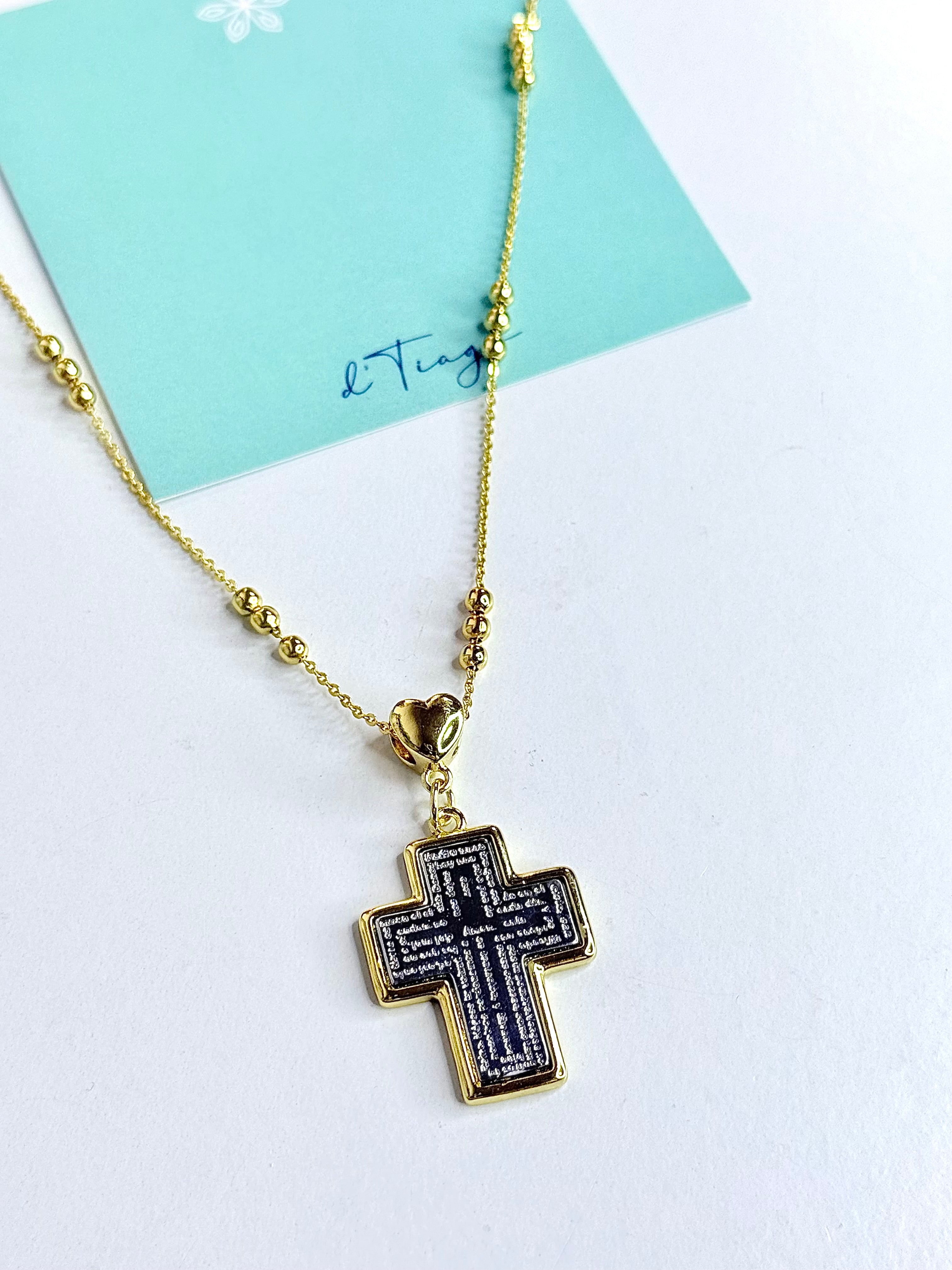 Padre Nuestro Cross Necklace