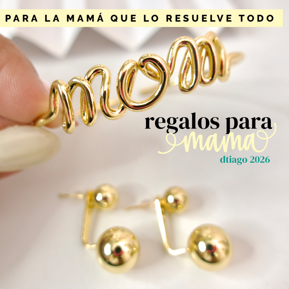 Para la mama que lo Resuelve Todo Set Bracelet + Earrings