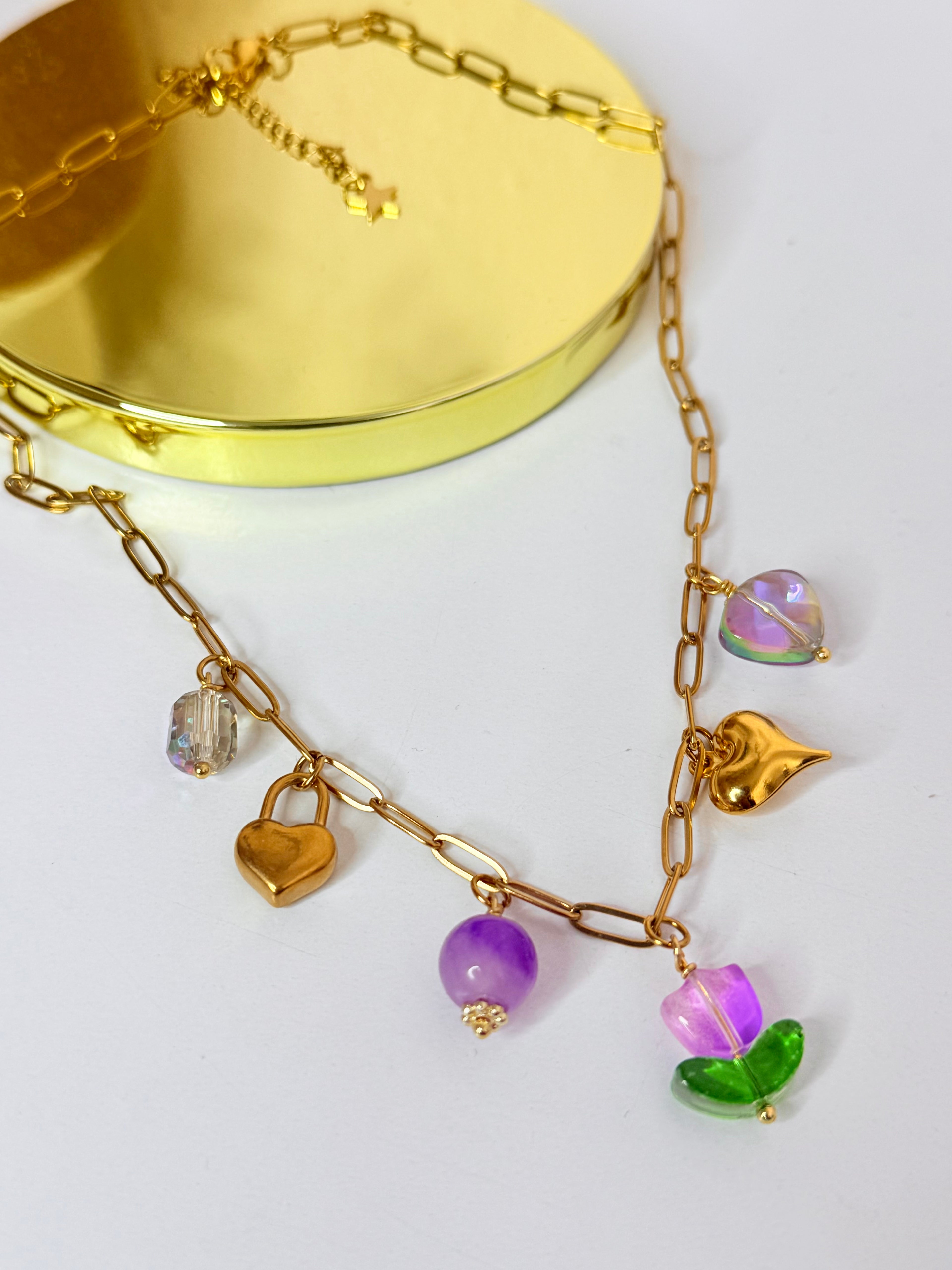 Tulip Purple Necklace