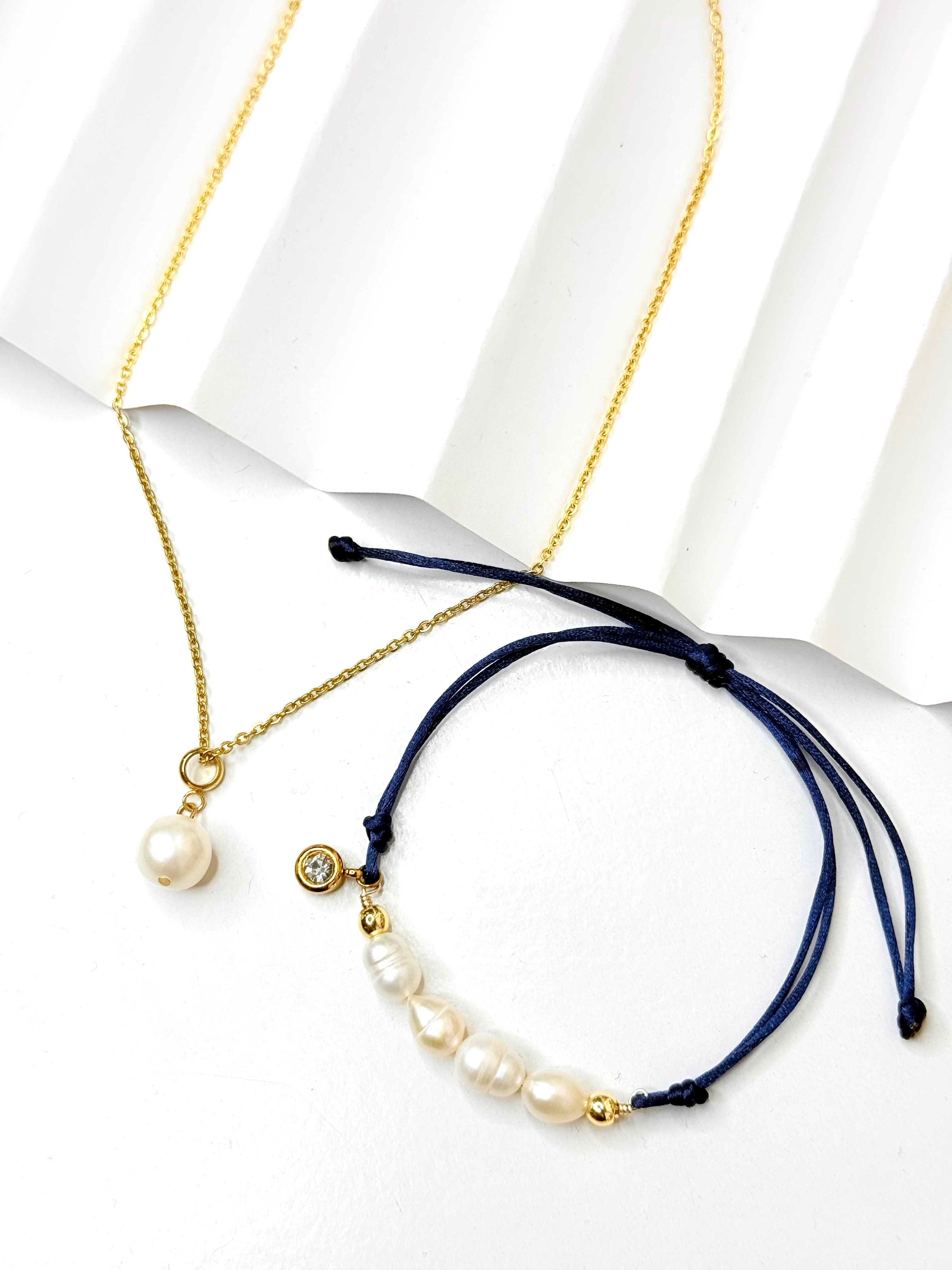 Pearl Set Necklace & Bracelet