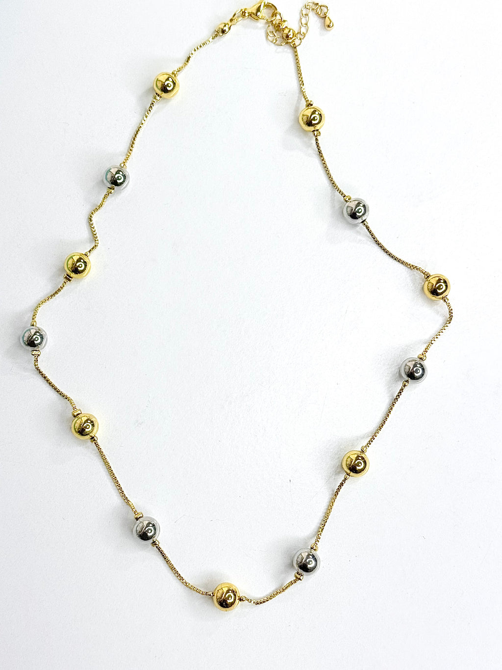 2 tone ball Necklace