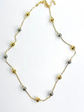 2 tone ball Necklace