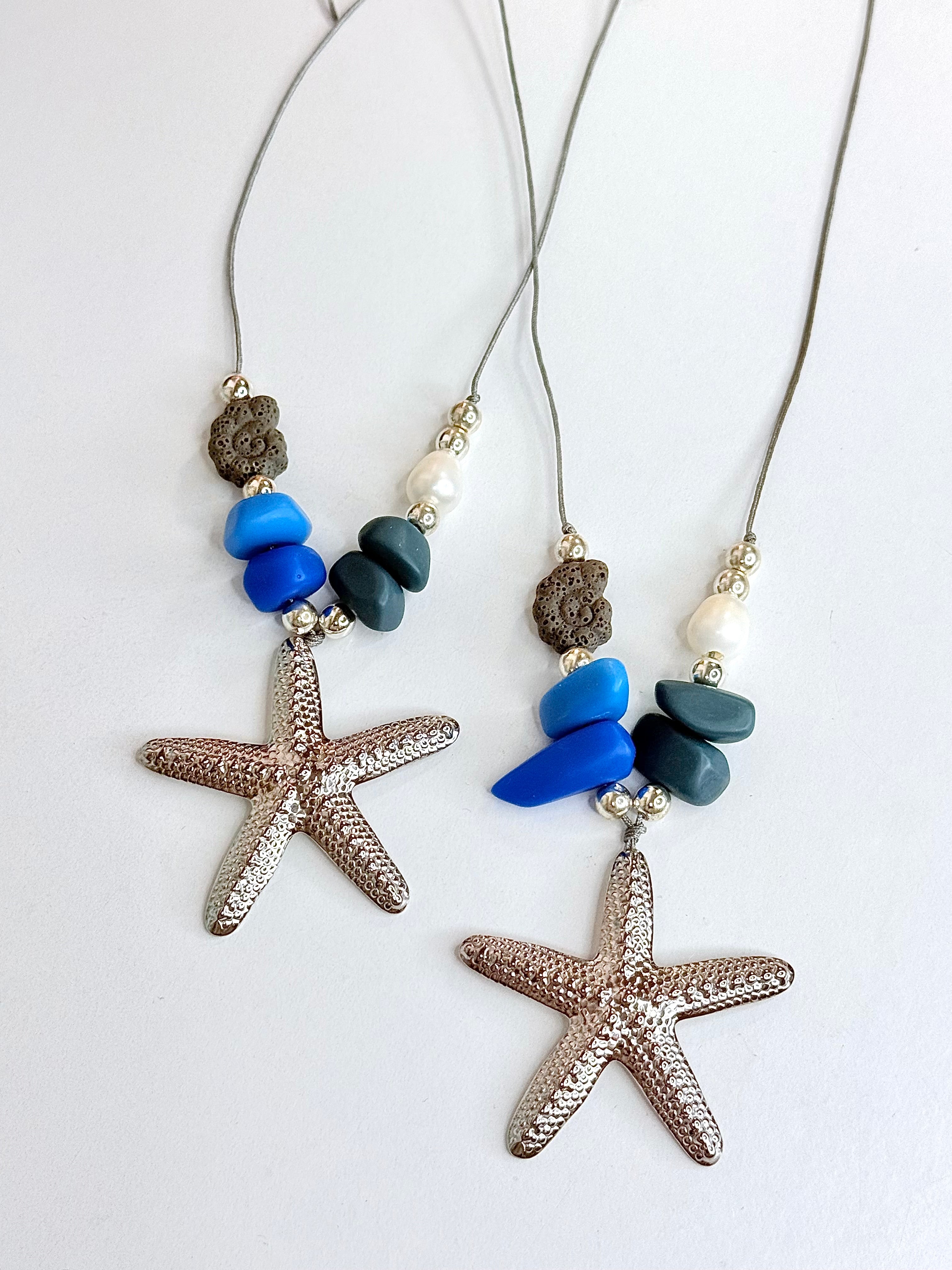 Silver Star Fish Necklace