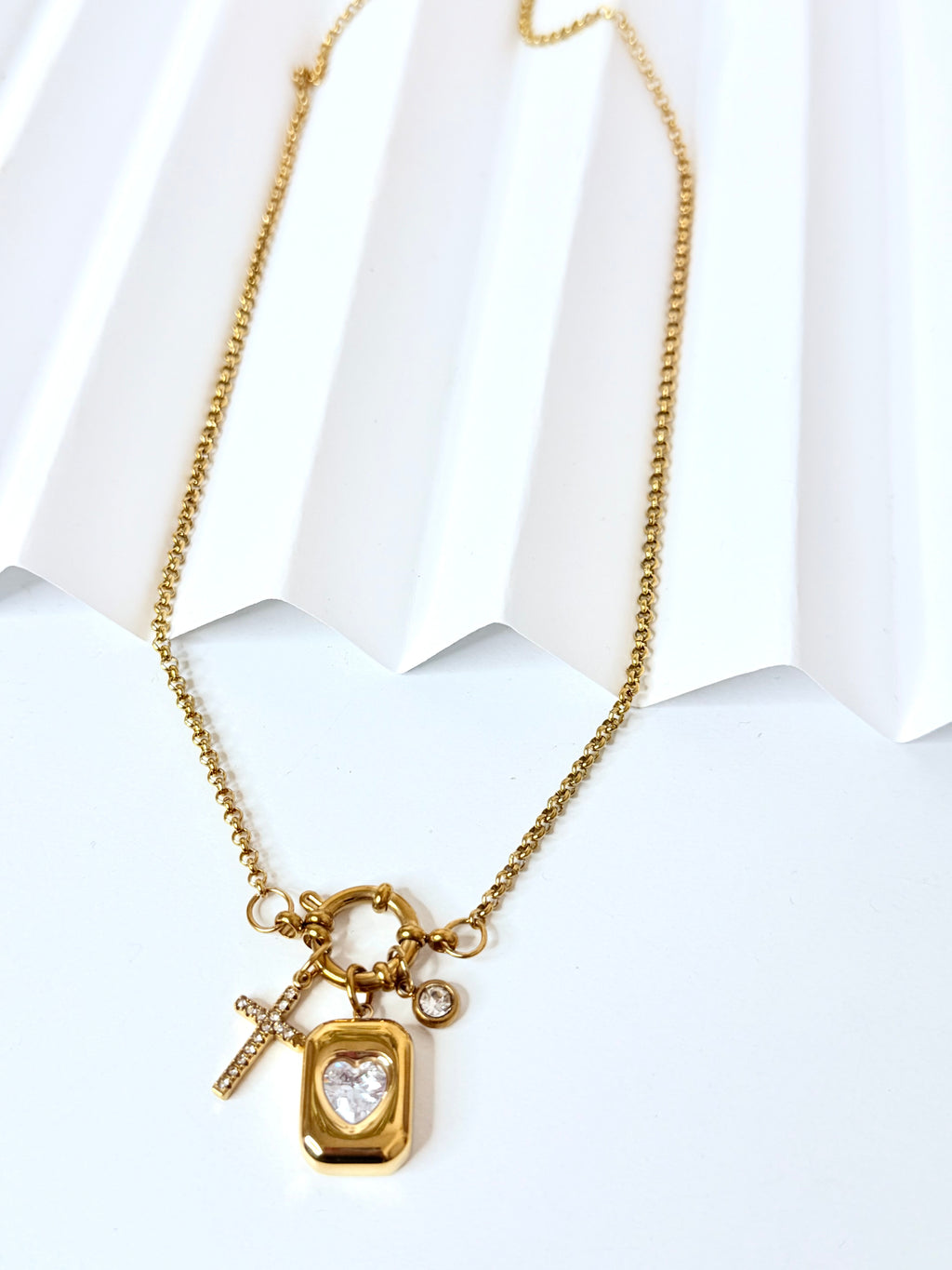 Paty 3 charm Long Necklace