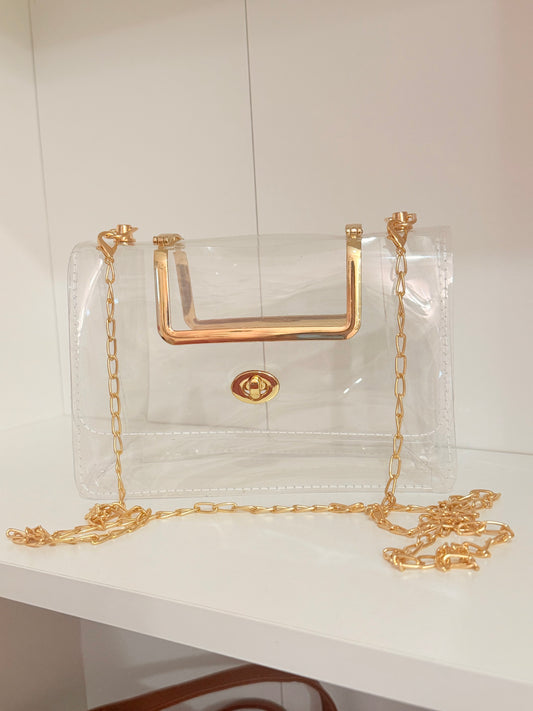 Zara Bags- Clear Gold