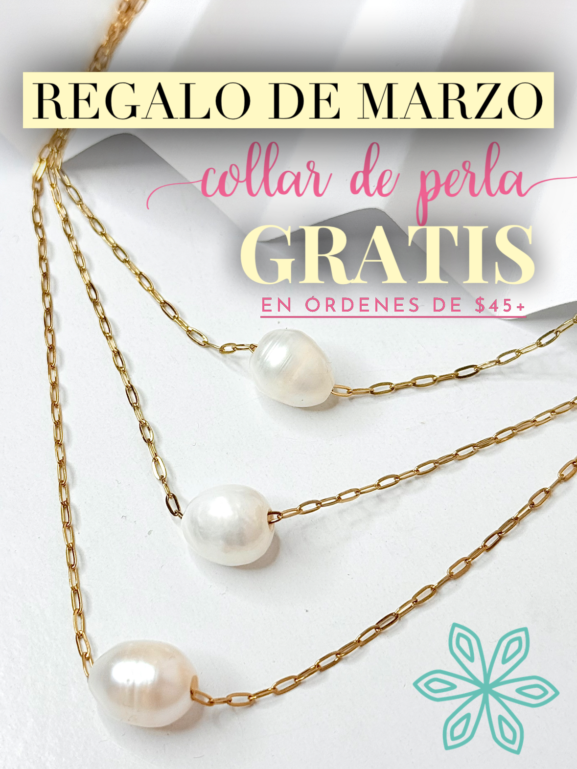 Free Pearl Necklace Marzo Promo