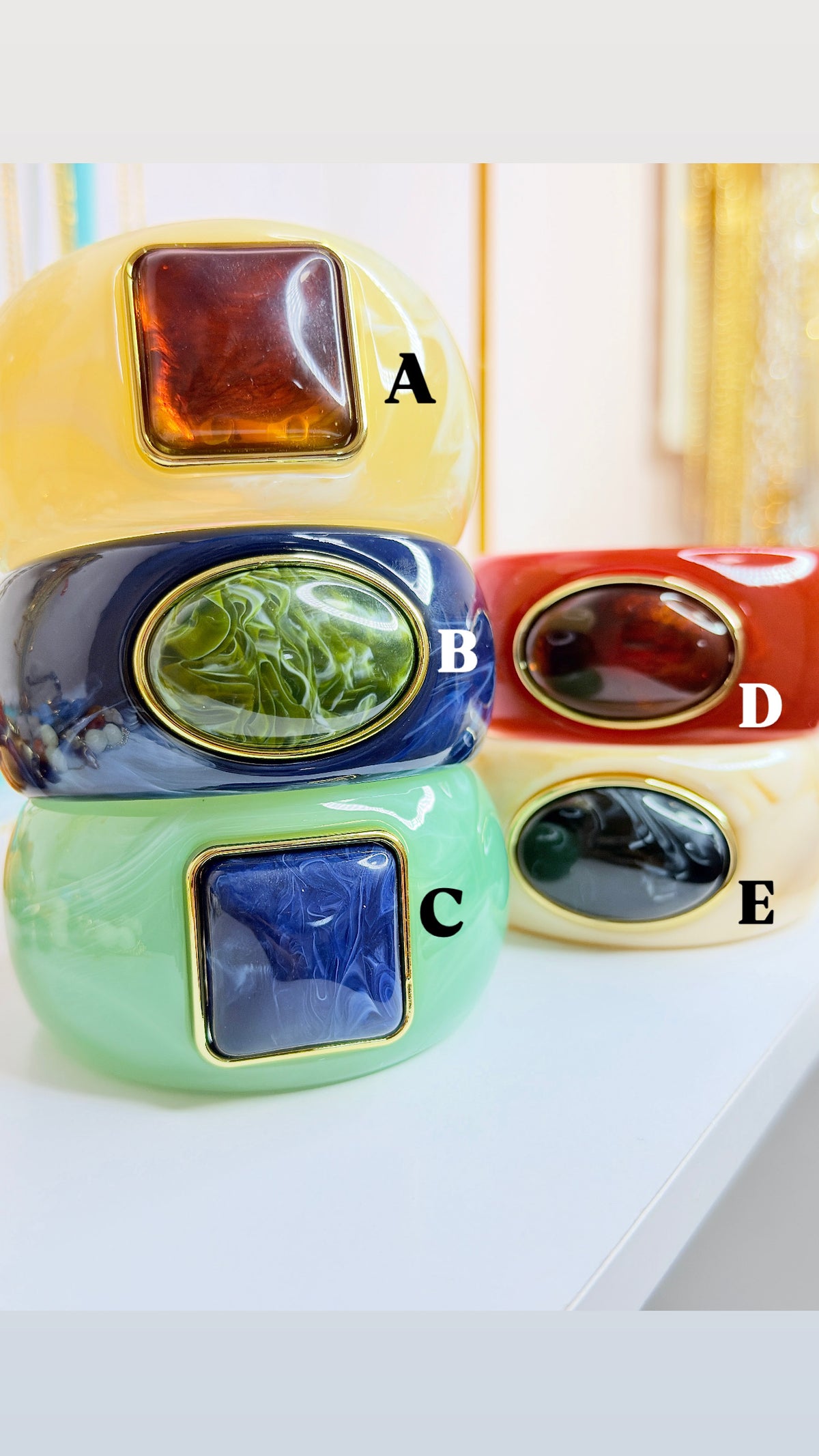 Resin Chunky Bangles