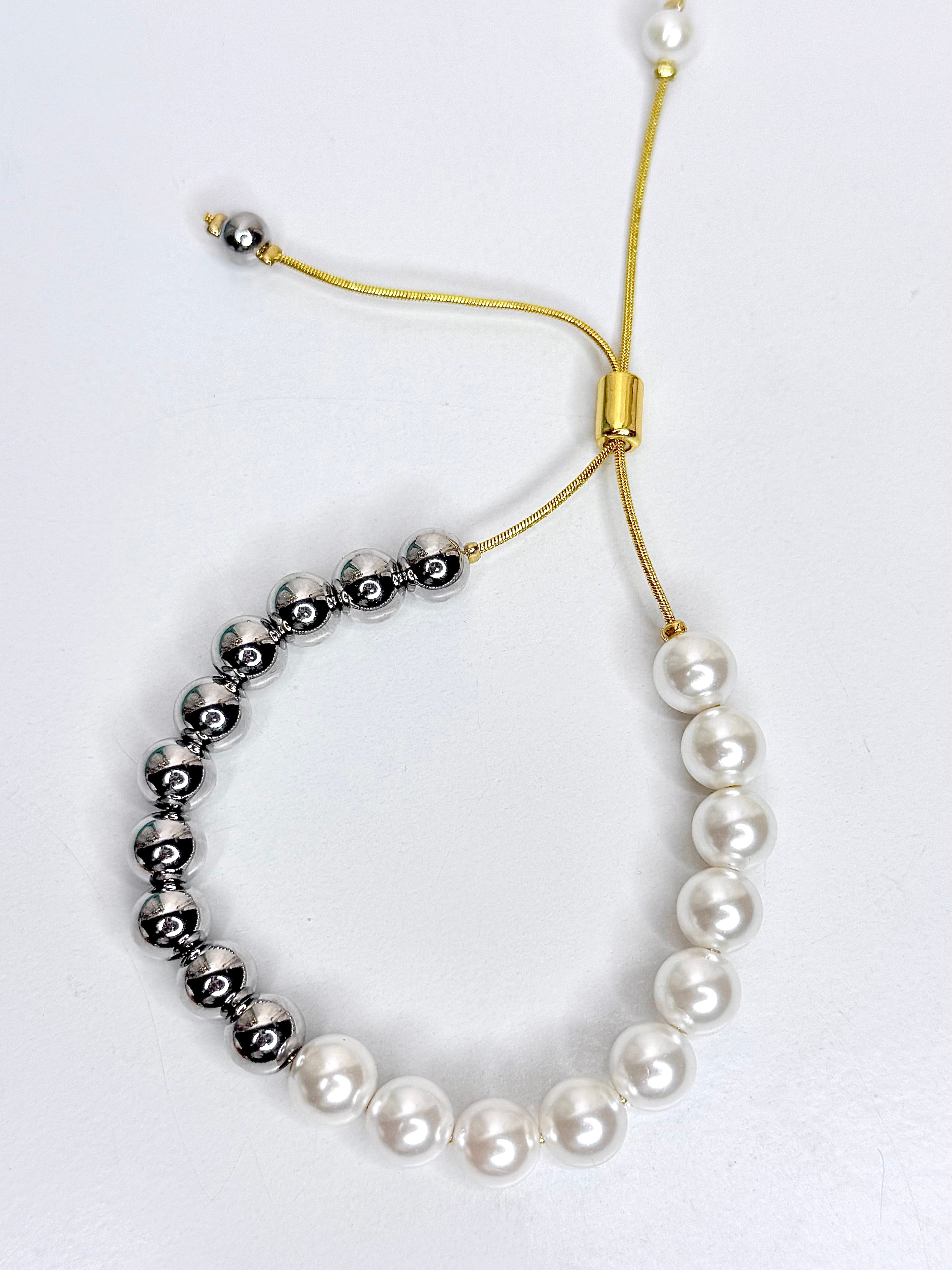 Silver & Pearl Bracelet