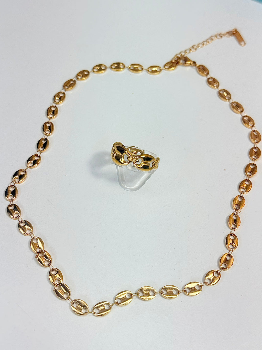 Gusxi Set Ring & Necklace