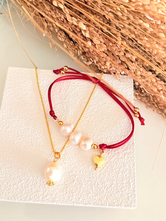 My Pearl Set Necklace & Bracelet
