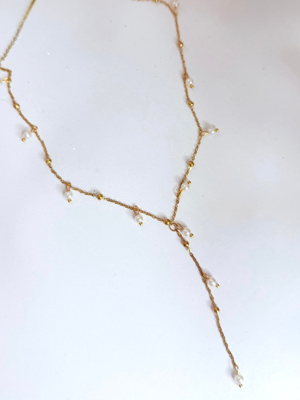 Single Pearl Lariat Necklace