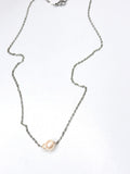Silver Single Pearl Necklace
