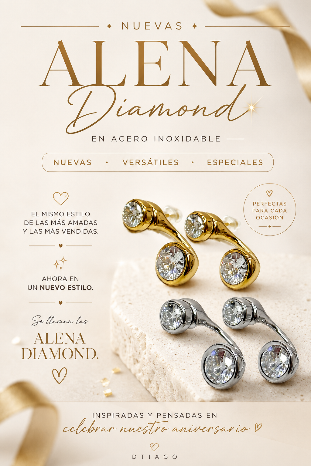 Alena Diamond Earrings Anniversary Edition (se venden individuales)