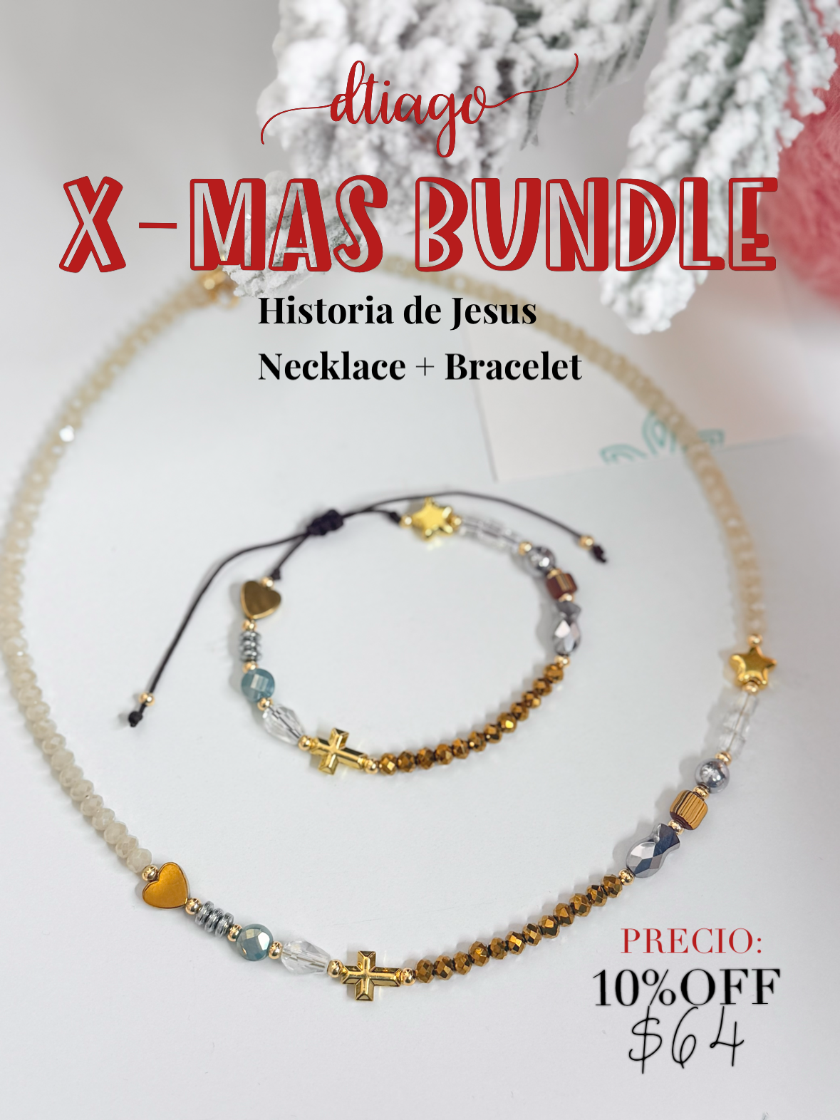 NUEVO Historia de Jesus Bundle Necklace + Bracelet