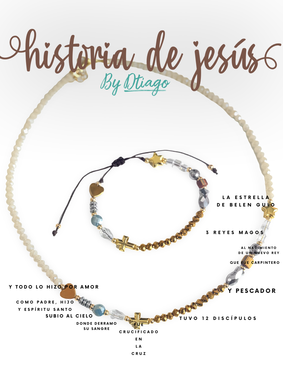 NUEVO Historia de Jesus Bundle Necklace + Bracelet
