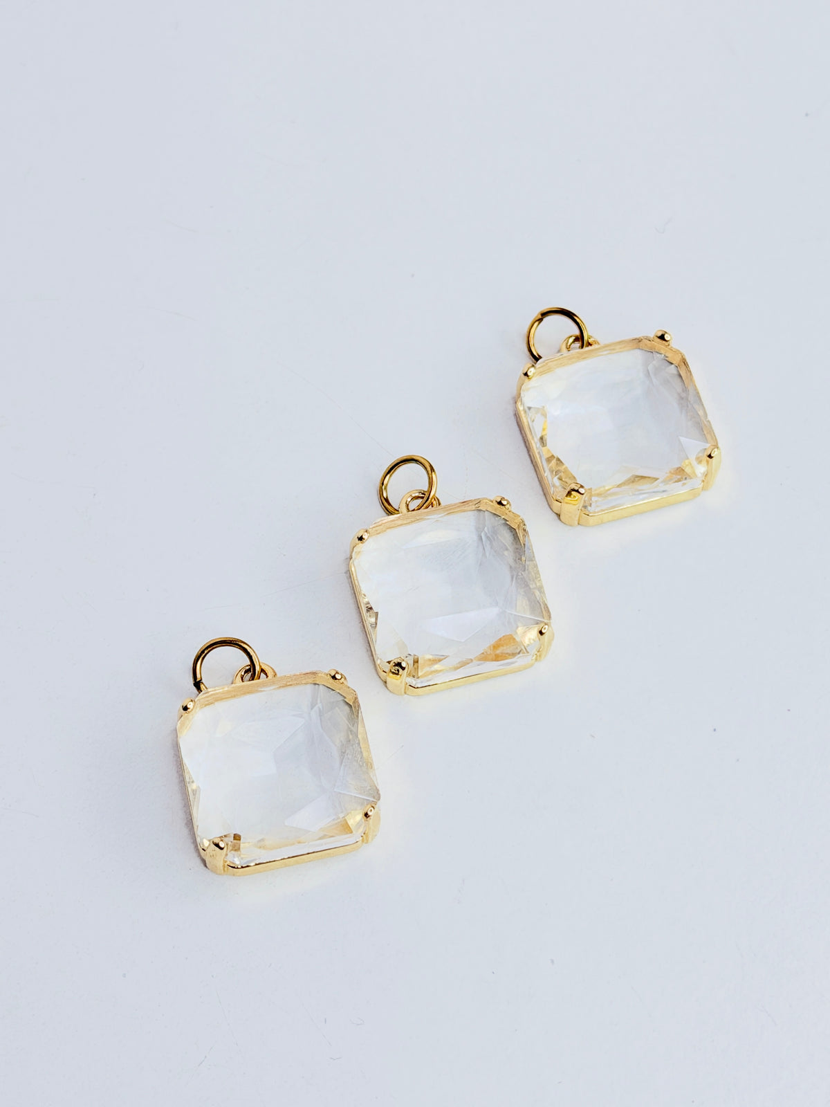 Crystal Clear Big Charm Necklace